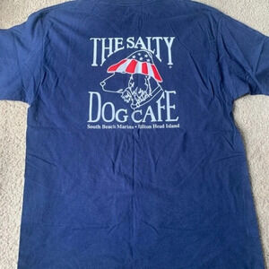 The Salty Dog Cafe T-shirt Hilton Head Navy Blue Red Patriotic Size M L